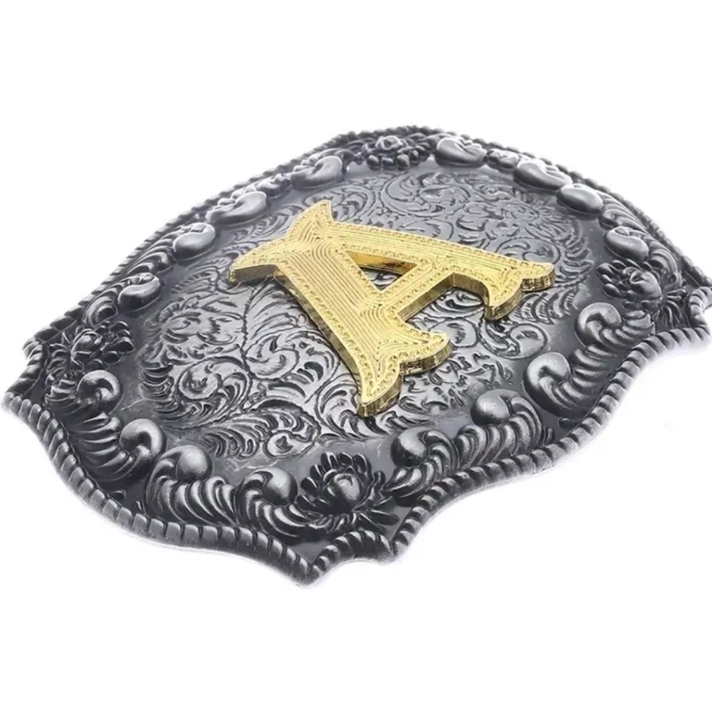 New Monogram Initials letter A men's belt buckle - Picture 2 of 2
